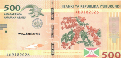 burundi 100 frankov