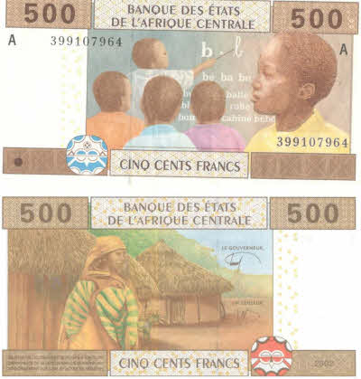 kamerun 500 frankov