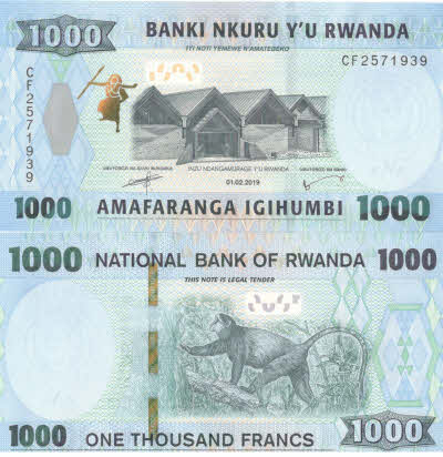 rwanda 1000 frankov