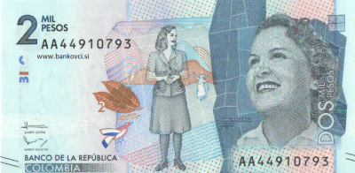 kolumbija 2000 pesos new