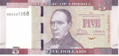 liberija 5 dolarjev