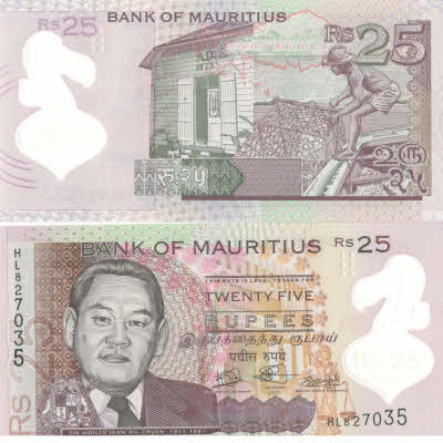 mauricius 25 rupij