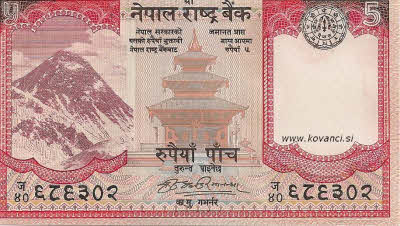 nepal 5 rupij-jak