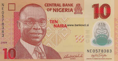 nigerija 10  naira - polymer