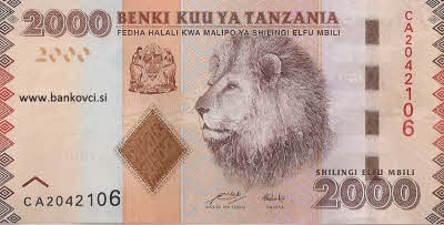 tanzanija 2000 Šilingov