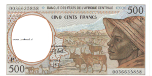 car Čad 500 frankov p
